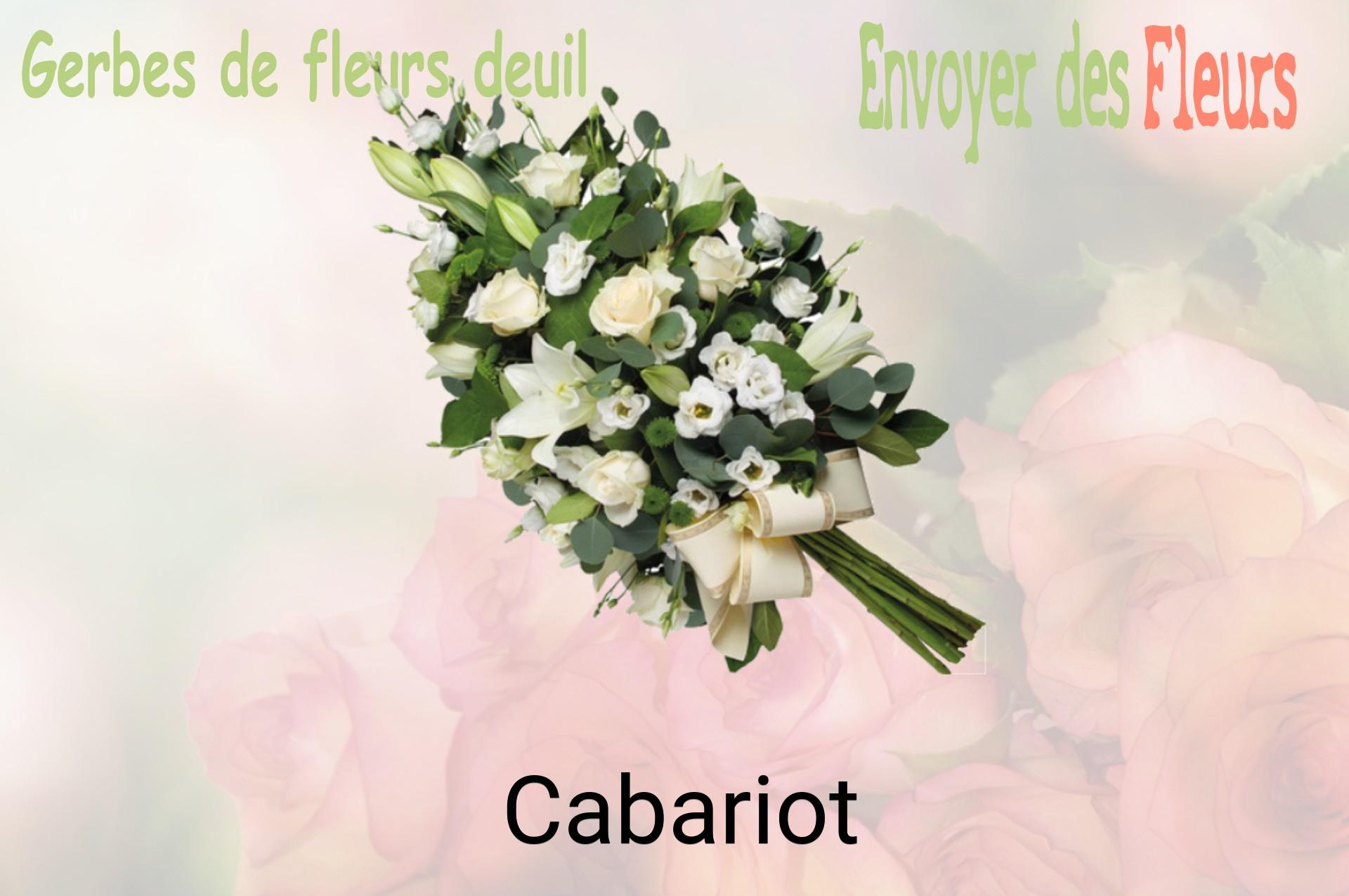 Gerbe de fleurs de deuil livrée à Cabariot